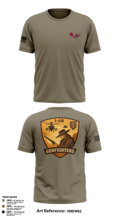 1-1 Attack Battalion, HHC, S2 65636649 Old School Cotton Feel Shirt - 6