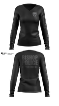 Bishop Police Department Women's Long Sleeve V-neck Shirt - 12
