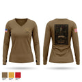 B 1-10FA Women's Long Sleeve V-neck Shirt - 1