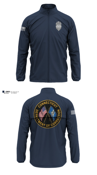 Windbreaker without hood, Connecticut department of corrections, Police, Teamtime, Team time, sublimation, custom sports apparel, team uniforms, spirit wear, spiritwear, sports uniforms, custom shirts, team store, custom team store, fundraiser sports, apparel fundraiser