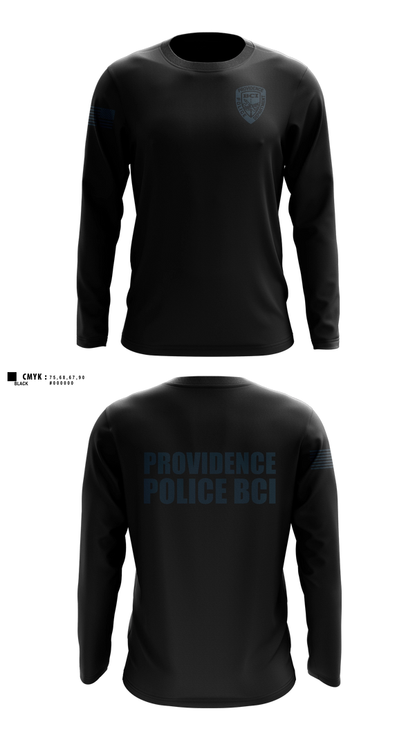 Long Sleeve Performance Shirt, Providence Police BCI, Police, Teamtime, Team time, sublimation, custom sports apparel, team uniforms, spirit wear, spiritwear, sports uniforms, custom shirts, team store, custom team store, fundraiser sports, apparel fundraiser