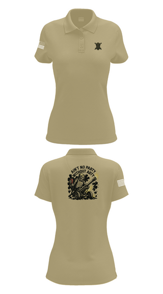 Womens Short Sleeve Performance Polo, 2/11 Hotel battery, Marines, Teamtime, Team time, sublimation, custom sports apparel, team uniforms, spirit wear, spiritwear, sports uniforms, custom shirts, team store, custom team store, fundraiser sports, apparel fundraiser