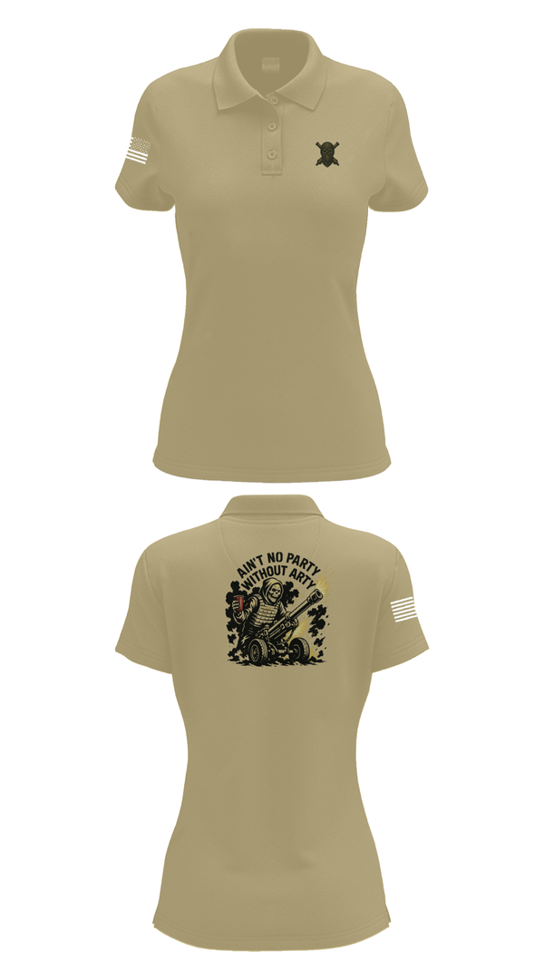 Womens Short Sleeve Performance Polo, 2/11 Hotel battery, Marines, Teamtime, Team time, sublimation, custom sports apparel, team uniforms, spirit wear, spiritwear, sports uniforms, custom shirts, team store, custom team store, fundraiser sports, apparel fundraiser