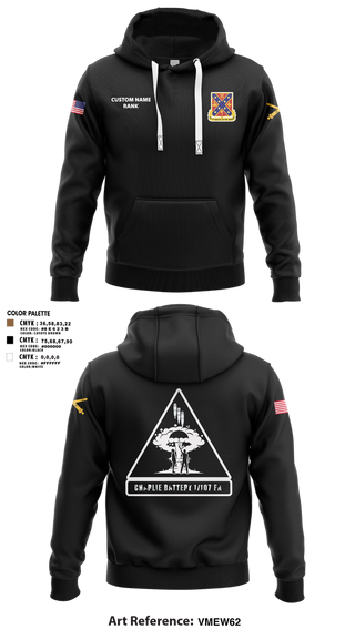 Hoodie, C BTRY 1/107 FA, National Guard, Teamtime, Team time, sublimation, custom sports apparel, team uniforms, spirit wear, spiritwear, sports uniforms, custom shirts, team store, custom team store, fundraiser sports, apparel fundraiser