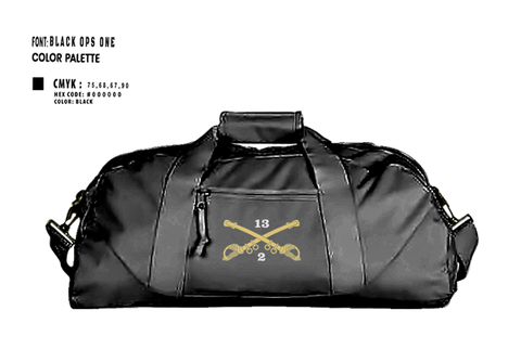 Duffle Bag, C TROOP 2/13 CAV, , Teamtime, Team time, sublimation, custom sports apparel, team uniforms, spirit wear, spiritwear, sports uniforms, custom shirts, team store, custom team store, fundraiser sports, apparel fundraiser
