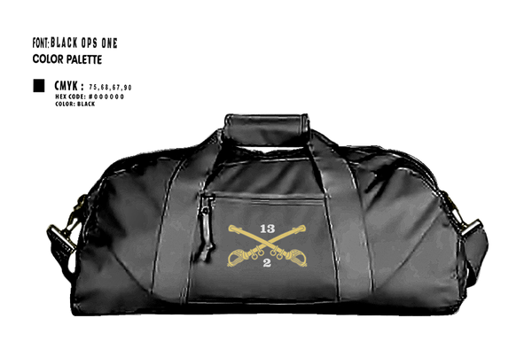 Duffle Bag, C TROOP 2/13 CAV, , Teamtime, Team time, sublimation, custom sports apparel, team uniforms, spirit wear, spiritwear, sports uniforms, custom shirts, team store, custom team store, fundraiser sports, apparel fundraiser