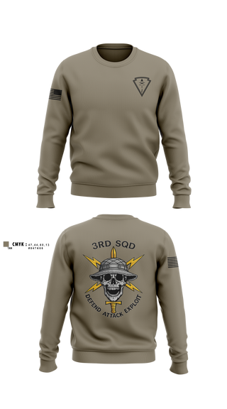 Crew Neck Sweatshirt, 3RD SQUAD, EW, MFRC, Army, Teamtime, Team time, sublimation, custom sports apparel, team uniforms, spirit wear, spiritwear, sports uniforms, custom shirts, team store, custom team store, fundraiser sports, apparel fundraiser