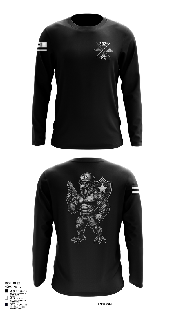Long Sleeve Performance Shirt, 1st PLT Roosters, Army, Teamtime, Team time, sublimation, custom sports apparel, team uniforms, spirit wear, spiritwear, sports uniforms, custom shirts, team store, custom team store, fundraiser sports, apparel fundraiser
