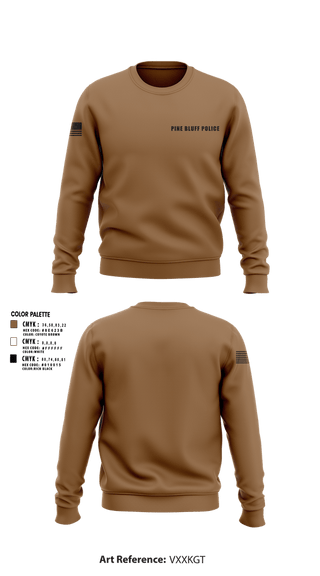 Crew Neck Sweatshirt, Pine Bluff Police, Police, Teamtime, Team time, sublimation, custom sports apparel, team uniforms, spirit wear, spiritwear, sports uniforms, custom shirts, team store, custom team store, fundraiser sports, apparel fundraiser