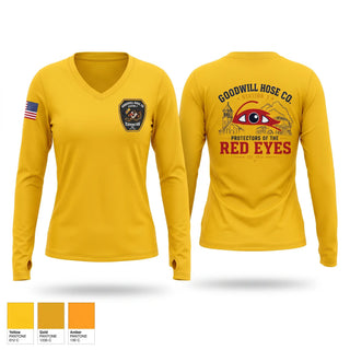 Womens Long Sleeve Vneck Shirt, Goodwill Hose Co. 3 Station 7, Fire Department, Teamtime, Team time, sublimation, custom sports apparel, team uniforms, spirit wear, spiritwear, sports uniforms, custom shirts, team store, custom team store, fundraiser sports, apparel fundraiser