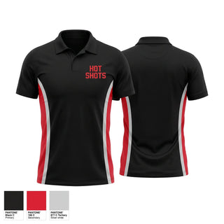 Short Sleeve Performance Polo, Hot Shots, Baseball, Teamtime, Team time, sublimation, custom sports apparel, team uniforms, spirit wear, spiritwear, sports uniforms, custom shirts, team store, custom team store, fundraiser sports, apparel fundraiser