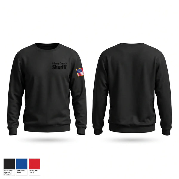 Crew Neck Sweatshirt, Albany County Sheriff, Police, Teamtime, Team time, sublimation, custom sports apparel, team uniforms, spirit wear, spiritwear, sports uniforms, custom shirts, team store, custom team store, fundraiser sports, apparel fundraiser