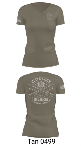 Womens Short Sleeve Vneck Shirt, Elite edge firearms, , Teamtime, Team time, sublimation, custom sports apparel, team uniforms, spirit wear, spiritwear, sports uniforms, custom shirts, team store, custom team store, fundraiser sports, apparel fundraiser
