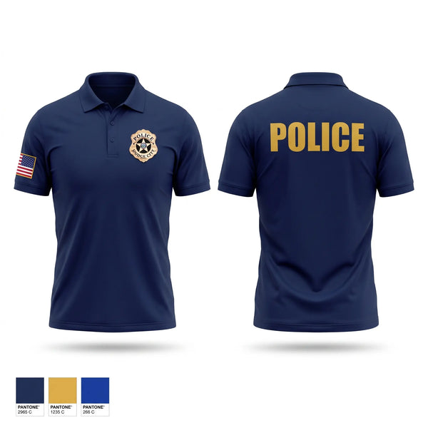 Short Sleeve Performance Polo, Dodge City Police Department, Police, Teamtime, Team time, sublimation, custom sports apparel, team uniforms, spirit wear, spiritwear, sports uniforms, custom shirts, team store, custom team store, fundraiser sports, apparel fundraiser