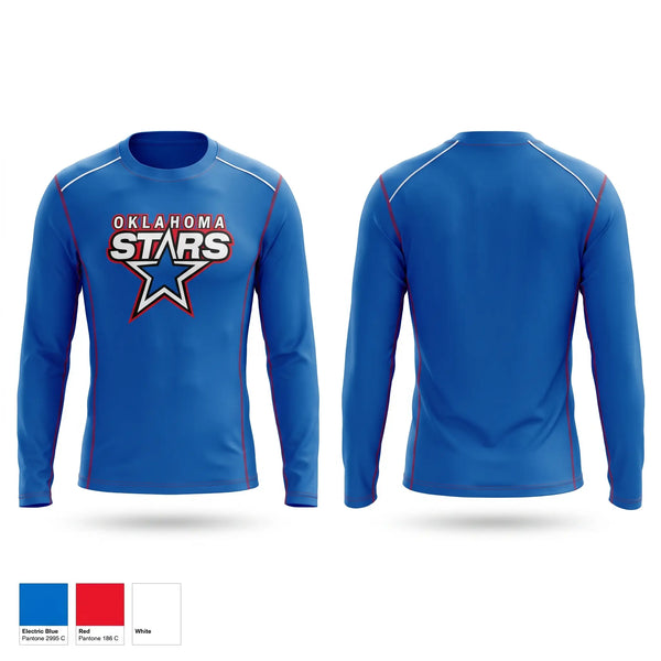 Long Sleeve Performance Shirt, Oklahoma stars, Softball, Teamtime, Team time, sublimation, custom sports apparel, team uniforms, spirit wear, spiritwear, sports uniforms, custom shirts, team store, custom team store, fundraiser sports, apparel fundraiser