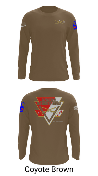 A Troop, 1st squadron-299th Calvary Regiment 70291790 Long Sleeve Performance Shirt 6