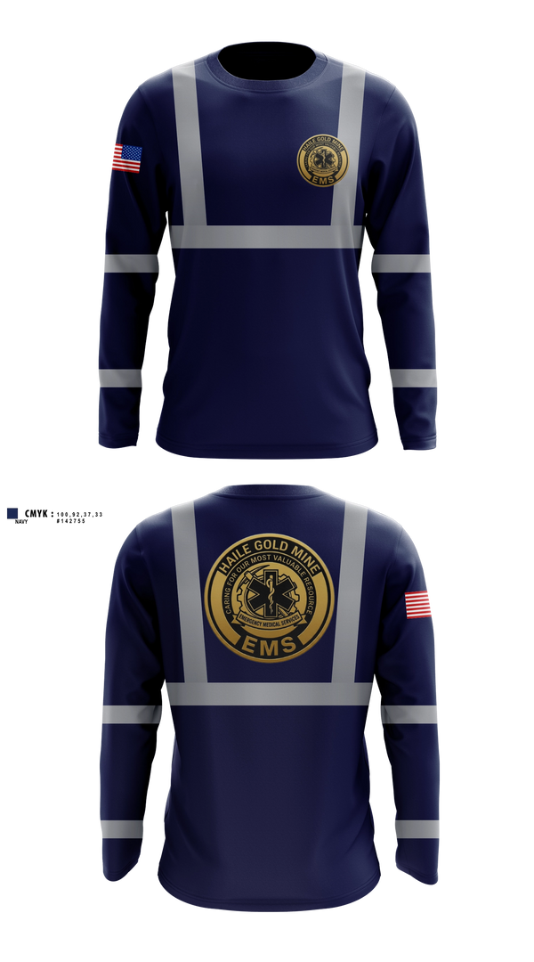 Long Sleeve Performance Shirt, Haile Gold Mine EMS, EMS/EMT, Teamtime, Team time, sublimation, custom sports apparel, team uniforms, spirit wear, spiritwear, sports uniforms, custom shirts, team store, custom team store, fundraiser sports, apparel fundraiser