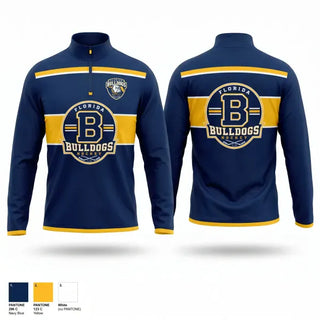 Quarter Zip Jacket, Florida Bulldogs Hockey, Ice Hockey, Teamtime, Team time, sublimation, custom sports apparel, team uniforms, spirit wear, spiritwear, sports uniforms, custom shirts, team store, custom team store, fundraiser sports, apparel fundraiser