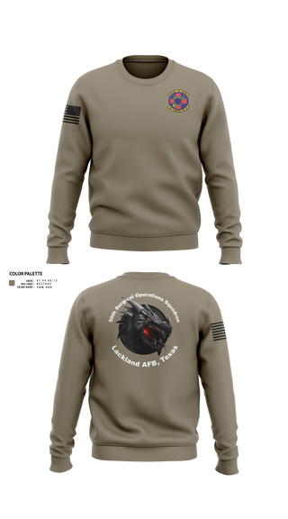 Crew Neck Sweatshirt, 59th Surgical Operations Squadron, Air Force, Teamtime, Team time, sublimation, custom sports apparel, team uniforms, spirit wear, spiritwear, sports uniforms, custom shirts, team store, custom team store, fundraiser sports, apparel fundraiser