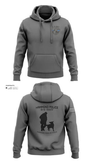 Hoodie, Hammond Police K9, Police, Teamtime, Team time, sublimation, custom sports apparel, team uniforms, spirit wear, spiritwear, sports uniforms, custom shirts, team store, custom team store, fundraiser sports, apparel fundraiser