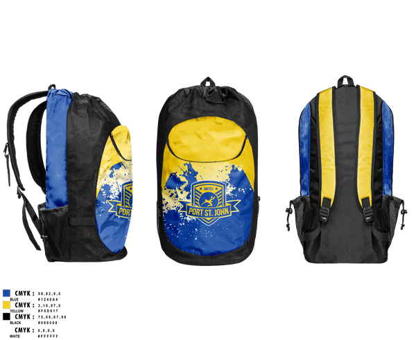 Gear Bag, Port St John United Soccer Club, Men's Soccer, Teamtime, Team time, sublimation, custom sports apparel, team uniforms, spirit wear, spiritwear, sports uniforms, custom shirts, team store, custom team store, fundraiser sports, apparel fundraiser