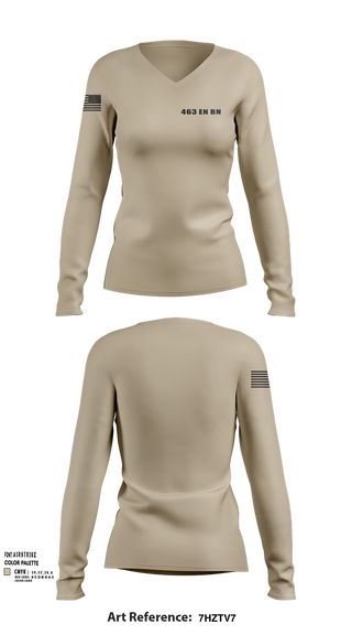 Womens Long Sleeve Vneck Shirt, 463 EN BN, , Teamtime, Team time, sublimation, custom sports apparel, team uniforms, spirit wear, spiritwear, sports uniforms, custom shirts, team store, custom team store, fundraiser sports, apparel fundraiser