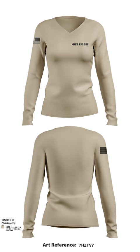 Womens Long Sleeve Vneck Shirt, 463 EN BN, , Teamtime, Team time, sublimation, custom sports apparel, team uniforms, spirit wear, spiritwear, sports uniforms, custom shirts, team store, custom team store, fundraiser sports, apparel fundraiser