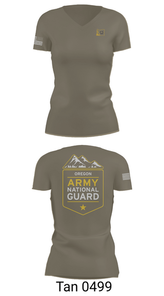Womens Short Sleeve Vneck Shirt, Oregon Army National Guard, National Guard, Teamtime, Team time, sublimation, custom sports apparel, team uniforms, spirit wear, spiritwear, sports uniforms, custom shirts, team store, custom team store, fundraiser sports, apparel fundraiser