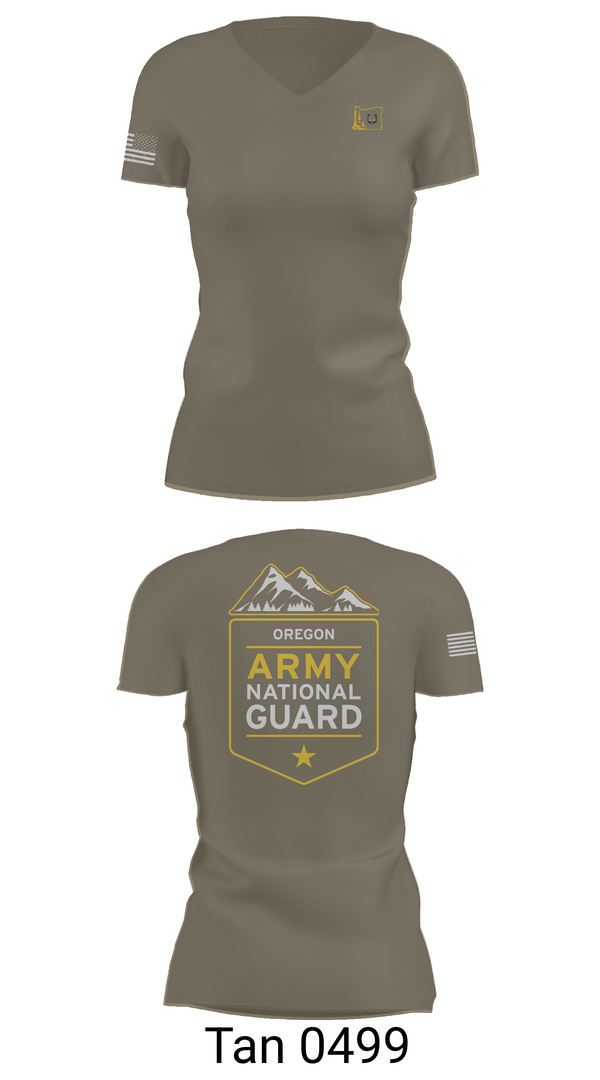 Womens Short Sleeve Vneck Shirt, Oregon Army National Guard, National Guard, Teamtime, Team time, sublimation, custom sports apparel, team uniforms, spirit wear, spiritwear, sports uniforms, custom shirts, team store, custom team store, fundraiser sports, apparel fundraiser