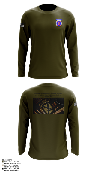 Long Sleeve Performance Shirt, CHO, Army, Teamtime, Team time, sublimation, custom sports apparel, team uniforms, spirit wear, spiritwear, sports uniforms, custom shirts, team store, custom team store, fundraiser sports, apparel fundraiser