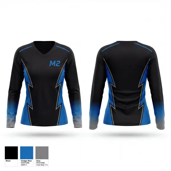 Womens Long Sleeve Vneck Shirt, M2, Softball, Teamtime, Team time, sublimation, custom sports apparel, team uniforms, spirit wear, spiritwear, sports uniforms, custom shirts, team store, custom team store, fundraiser sports, apparel fundraiser