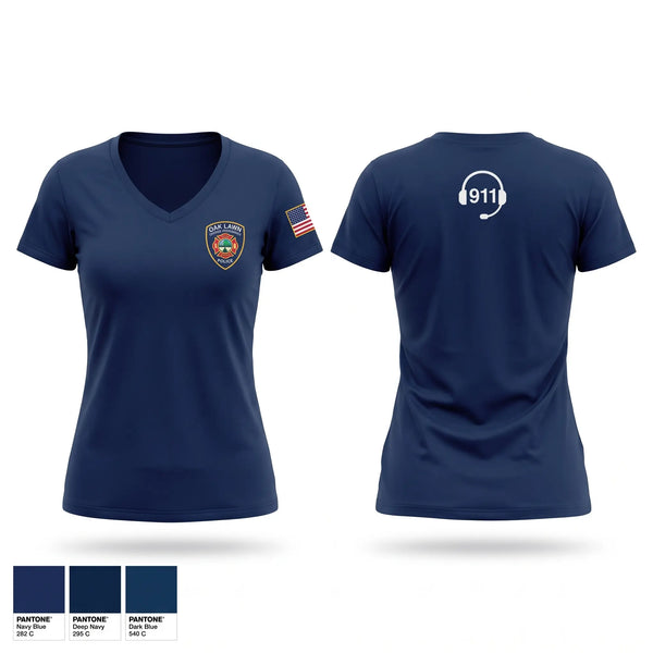 Womens Short Sleeve Vneck Shirt, OLREC Dispatch, Police, Teamtime, Team time, sublimation, custom sports apparel, team uniforms, spirit wear, spiritwear, sports uniforms, custom shirts, team store, custom team store, fundraiser sports, apparel fundraiser