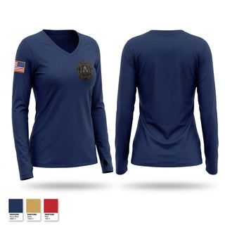Womens Long Sleeve Vneck Shirt, Special Operations Division, Police, Teamtime, Team time, sublimation, custom sports apparel, team uniforms, spirit wear, spiritwear, sports uniforms, custom shirts, team store, custom team store, fundraiser sports, apparel fundraiser