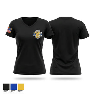 Womens Short Sleeve Vneck Shirt, Hudson Police Department, Police, Teamtime, Team time, sublimation, custom sports apparel, team uniforms, spirit wear, spiritwear, sports uniforms, custom shirts, team store, custom team store, fundraiser sports, apparel fundraiser