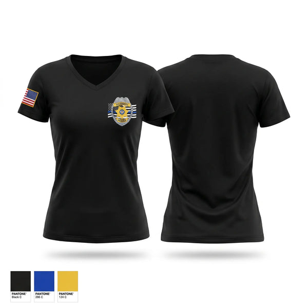 Womens Short Sleeve Vneck Shirt, Hudson Police Department, Police, Teamtime, Team time, sublimation, custom sports apparel, team uniforms, spirit wear, spiritwear, sports uniforms, custom shirts, team store, custom team store, fundraiser sports, apparel fundraiser