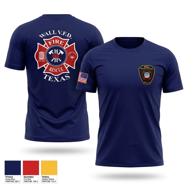 Short Sleeve Performance Shirt, Wall Volunteer Fire Department, Fire Department, Teamtime, Team time, sublimation, custom sports apparel, team uniforms, spirit wear, spiritwear, sports uniforms, custom shirts, team store, custom team store, fundraiser sports, apparel fundraiser