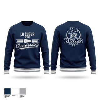 Crew Neck Sweatshirt, La Cueva Bears, Cheer, Teamtime, Team time, sublimation, custom sports apparel, team uniforms, spirit wear, spiritwear, sports uniforms, custom shirts, team store, custom team store, fundraiser sports, apparel fundraiser