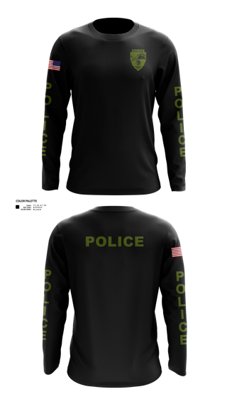Long Sleeve Performance Shirt, Peebles Police Department, Police, Teamtime, Team time, sublimation, custom sports apparel, team uniforms, spirit wear, spiritwear, sports uniforms, custom shirts, team store, custom team store, fundraiser sports, apparel fundraiser
