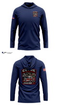 Clyde fire department Long Sleeve Performance Shirt with hood - 11