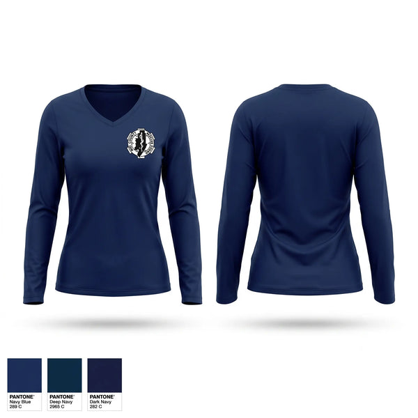Womens Long Sleeve Vneck Shirt, Mid-County Rescue Squad, , Teamtime, Team time, sublimation, custom sports apparel, team uniforms, spirit wear, spiritwear, sports uniforms, custom shirts, team store, custom team store, fundraiser sports, apparel fundraiser