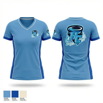 The Eye of the Storm Marching Band 5503387 Women's Short Sleeve V-neck Shirt - 1