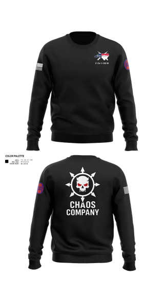 Crew Neck Sweatshirt, C. Co. 1-120 3rd PLT, Army, Teamtime, Team time, sublimation, custom sports apparel, team uniforms, spirit wear, spiritwear, sports uniforms, custom shirts, team store, custom team store, fundraiser sports, apparel fundraiser
