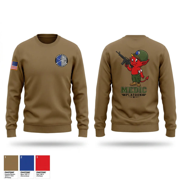 Crew Neck Sweatshirt, Medic, National Guard, Teamtime, Team time, sublimation, custom sports apparel, team uniforms, spirit wear, spiritwear, sports uniforms, custom shirts, team store, custom team store, fundraiser sports, apparel fundraiser