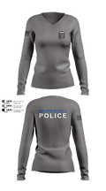 Mooresville Police Department 44990637 Women's Long Sleeve V-neck Shirt - 9