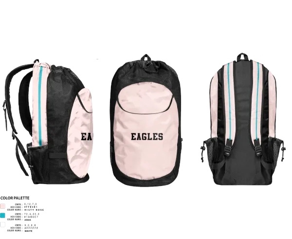 Gear Bag, Eagles, Women's Soccer, Teamtime, Team time, sublimation, custom sports apparel, team uniforms, spirit wear, spiritwear, sports uniforms, custom shirts, team store, custom team store, fundraiser sports, apparel fundraiser