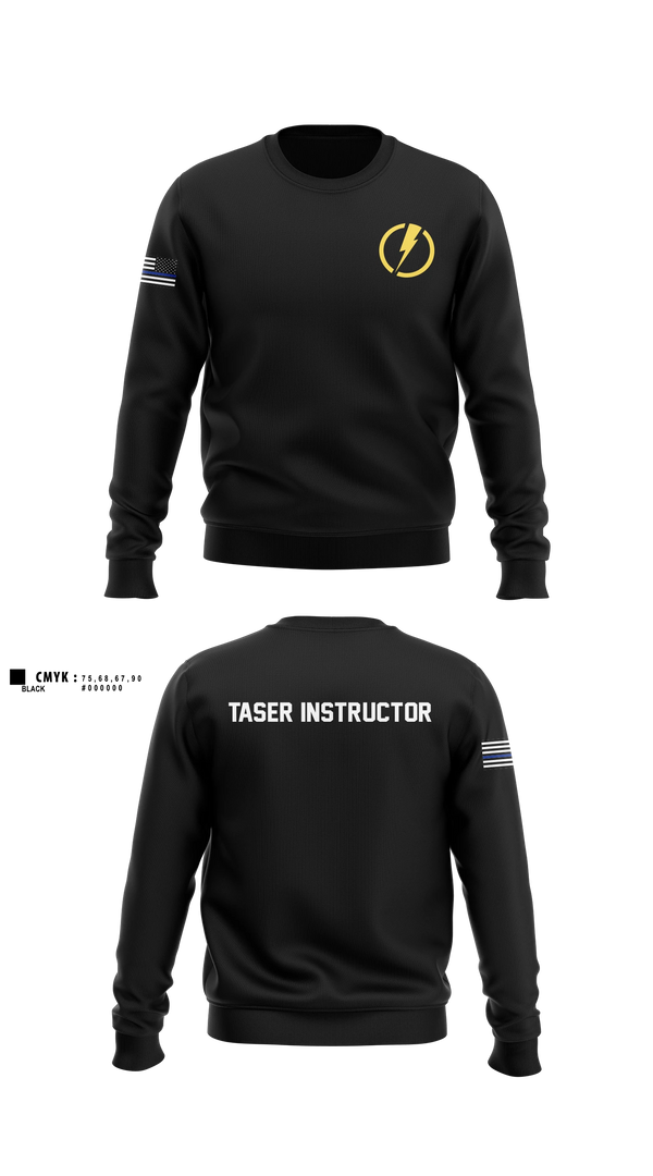 Crew Neck Sweatshirt, U.S. Capitol Police Taser Instructors, Police, Teamtime, Team time, sublimation, custom sports apparel, team uniforms, spirit wear, spiritwear, sports uniforms, custom shirts, team store, custom team store, fundraiser sports, apparel fundraiser
