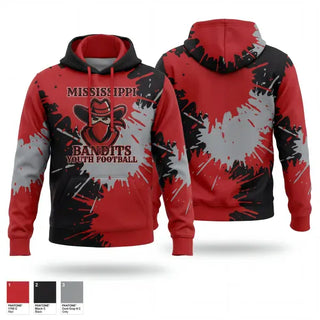 Hoodie, Mississippi Bandits Youth Football and Cheer Team, , Teamtime, Team time, sublimation, custom sports apparel, team uniforms, spirit wear, spiritwear, sports uniforms, custom shirts, team store, custom team store, fundraiser sports, apparel fundraiser