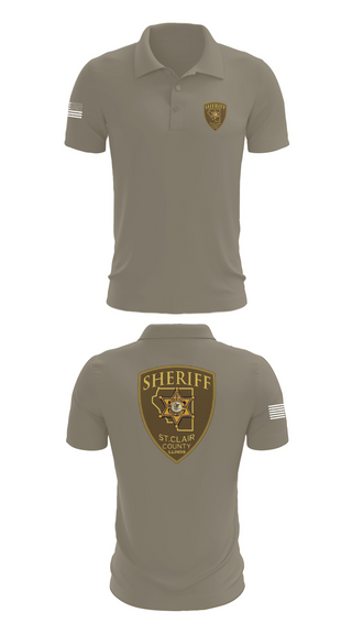 Short Sleeve Performance Polo, St. Clair County Sheriff Department, Police, Teamtime, Team time, sublimation, custom sports apparel, team uniforms, spirit wear, spiritwear, sports uniforms, custom shirts, team store, custom team store, fundraiser sports, apparel fundraiser