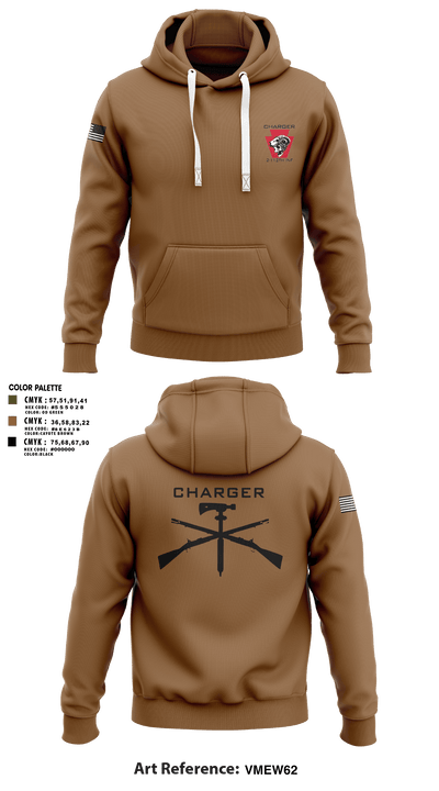 Charger Co. / 2-112th Infantry Battalion 37738588 Hoodie - 4