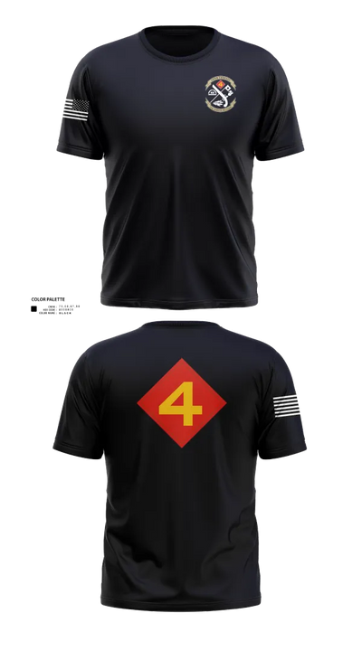 14th Marine regiment 4th Marine corps division 57481844 Short Sleeve Performance Shirt - 100